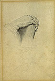 fig 1: Seurat, The Hand of Poussin, after Ingres